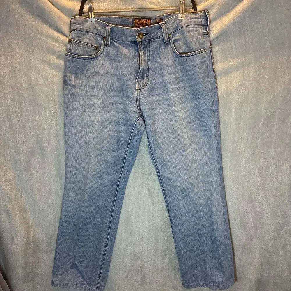 American Rag Denim Jeans‎ Mens 34x32 DouglasStraight Fit Light Blue Wash Y2K